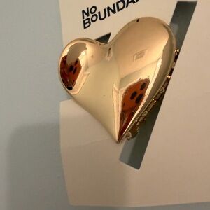 Gold Heart Hair Clip